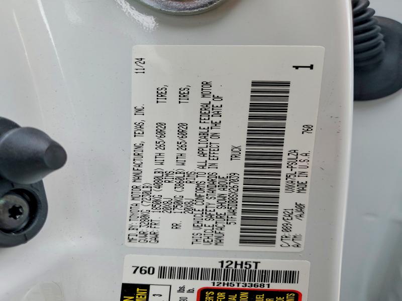 Продажа на аукционе авто 2025 Toyota Tundra, vin: 5TFWA5DB8SX267039, номер лота: 58746616