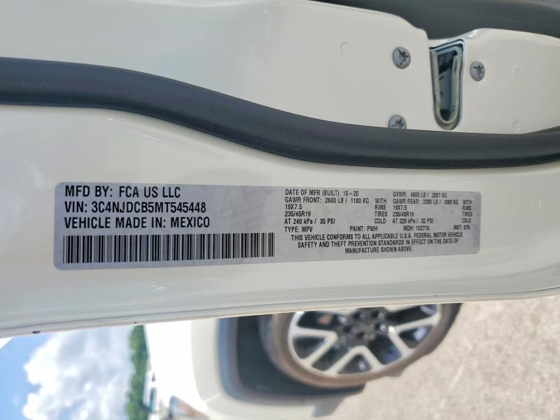 56952786 :رقم المزاد ، 3C4NJDCB5MT545448 vin ، 2021 Jeep Compass مزاد بيع