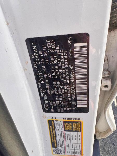 85769395 :رقم المزاد ، KM8J3CA27HU466795 vin ، 2017 Hyundai Tucson مزاد بيع