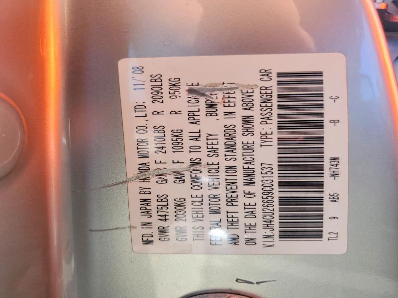 57447266 :رقم المزاد ، JH4CU26659C031537 vin ، 2009 Acura Tsx مزاد بيع