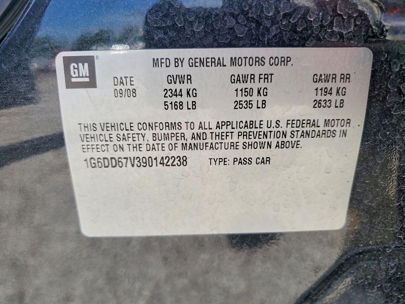 58446636 :رقم المزاد ، 1G6DD67V390142238 vin ، 2009 Cadillac Sts مزاد بيع