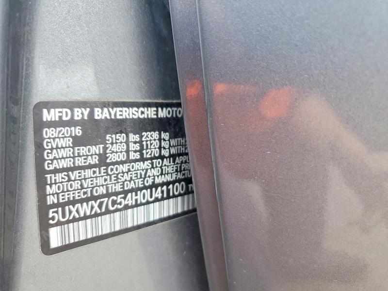 58088626 :رقم المزاد ، 5UXWX7C54H0U41100 vin ، 2017 Bmw X3 مزاد بيع