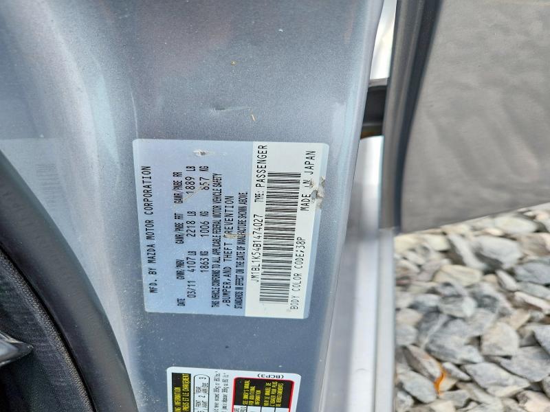 56118946 :رقم المزاد ، JM1BL1K54B1474027 vin ، 2011 Mazda 3 مزاد بيع