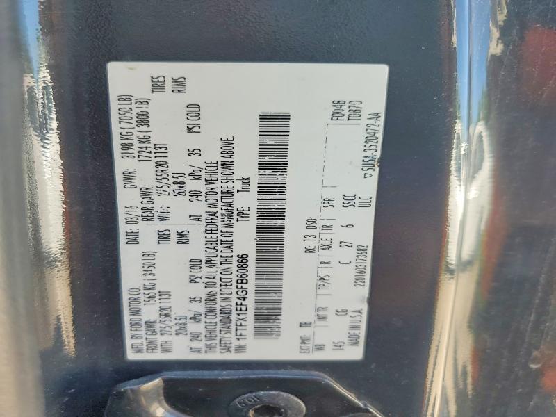 2016 Ford F150 მანქანა იყიდება აუქციონზე, vin: 1FTFX1EF4GFB60866, აუქციონის ნომერი: 59085956