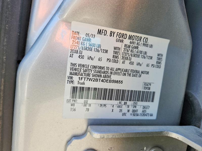 Продажа на аукционе авто 2013 Ford F250, vin: 1FT7W2BT4DEB59855, номер лота: 58872436
