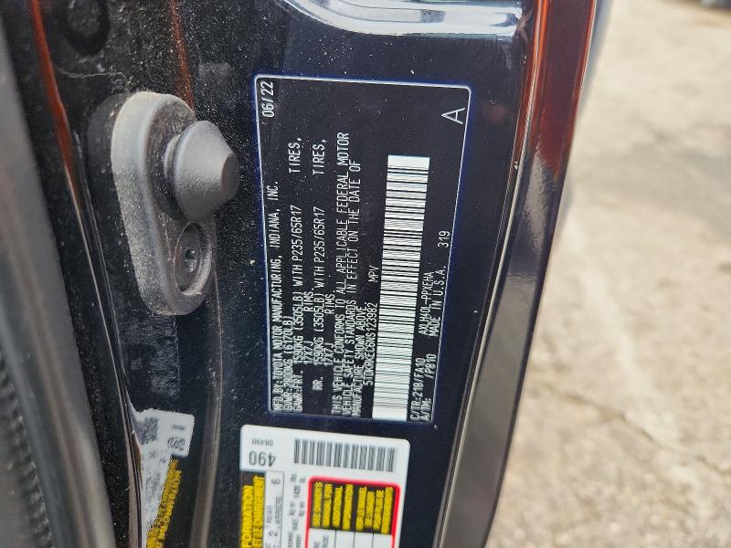 58321456 :رقم المزاد ، 5TDKRKEC6NS123982 vin ، 2022 Toyota Sienna مزاد بيع