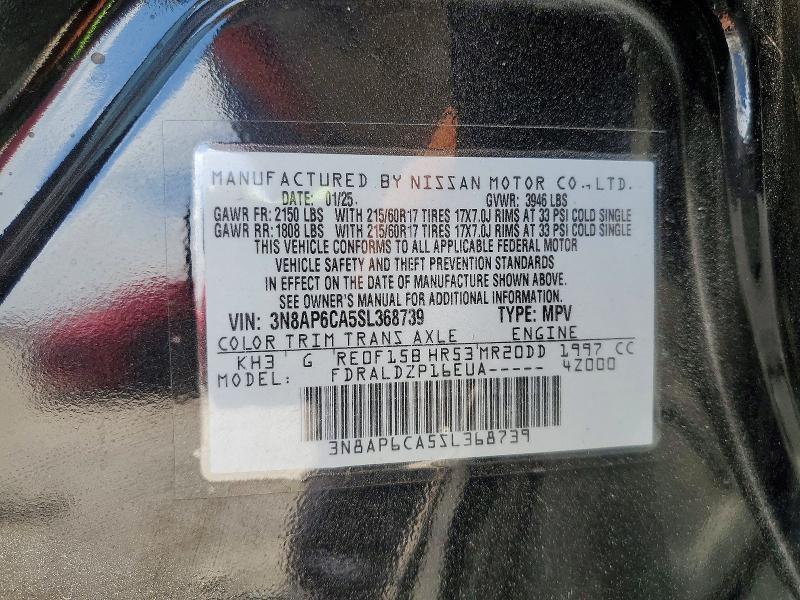 Продаж на аукціоні авто 2025 Nissan Kicks, vin: 3N8AP6CA5SL368739, номер лоту: 59330876