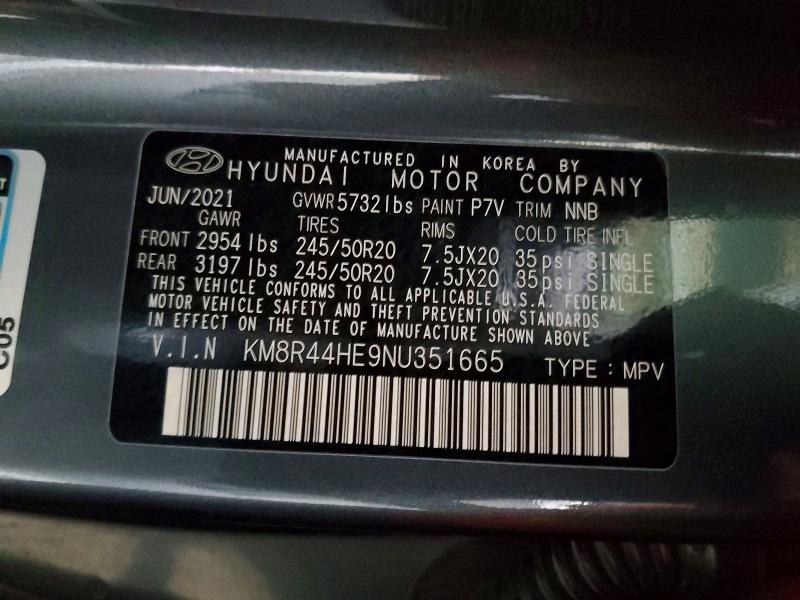 Продажа на аукционе авто 2022 Hyundai Palisade, vin: KM8R44HE9NU351665, номер лота: 55635926