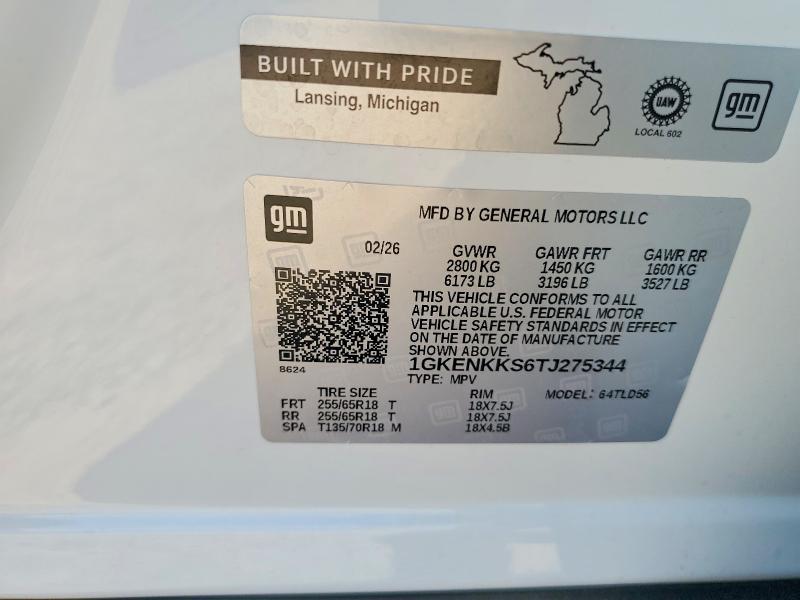 Продажа на аукционе авто 2026 Gmc Acadia, vin: 1GKENKKS6TJ275344, номер лота: 56038846