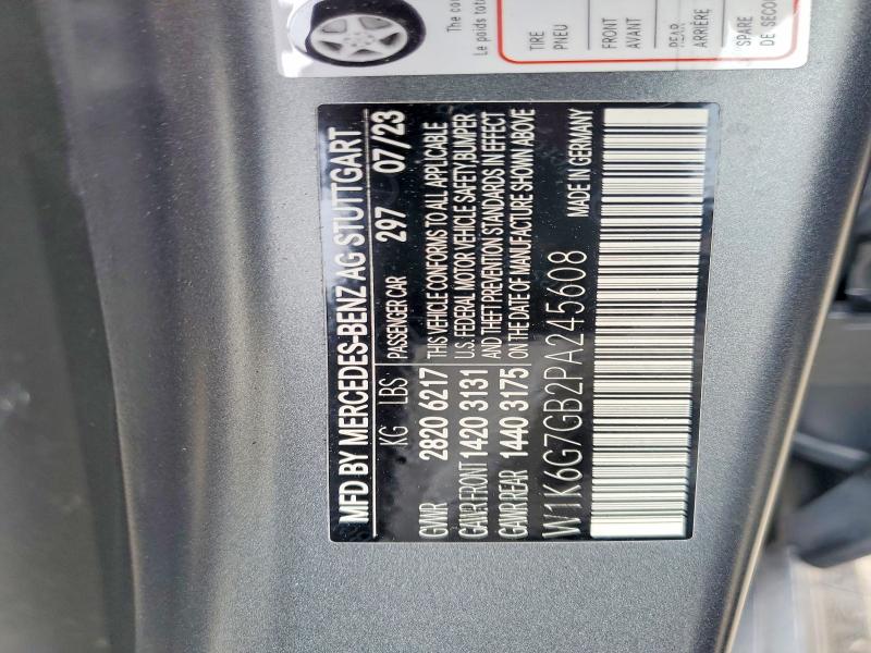 Aukcja sprzedaży 2023 Mercedes-benz S, vin: W1K6G7GB2PA245608, numer aukcji: 55796186