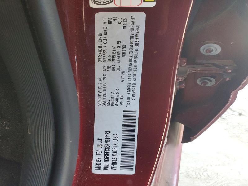 55306846 :رقم المزاد ، 1C6RRFCG5PN641173 vin ، 2023 Ram 1500 مزاد بيع