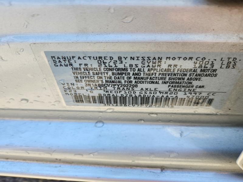 Продаж на аукціоні авто 2023 Nissan Sentra, vin: 3N1AB8CV7PY292298, номер лоту: 57058576