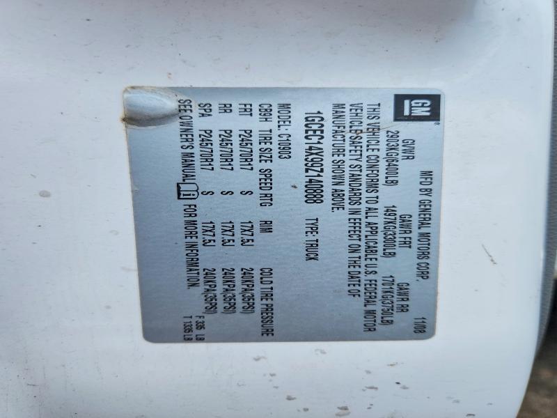 2009 Chevrolet Silverado მანქანა იყიდება აუქციონზე, vin: 1GCEC14X99Z140888, აუქციონის ნომერი: 52714326