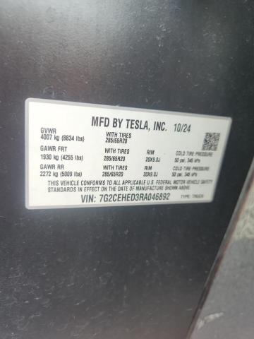 Aukcja sprzedaży 2024 Tesla Cybertruck, vin: 7G2CEHED3RA046892, numer aukcji: 58574116