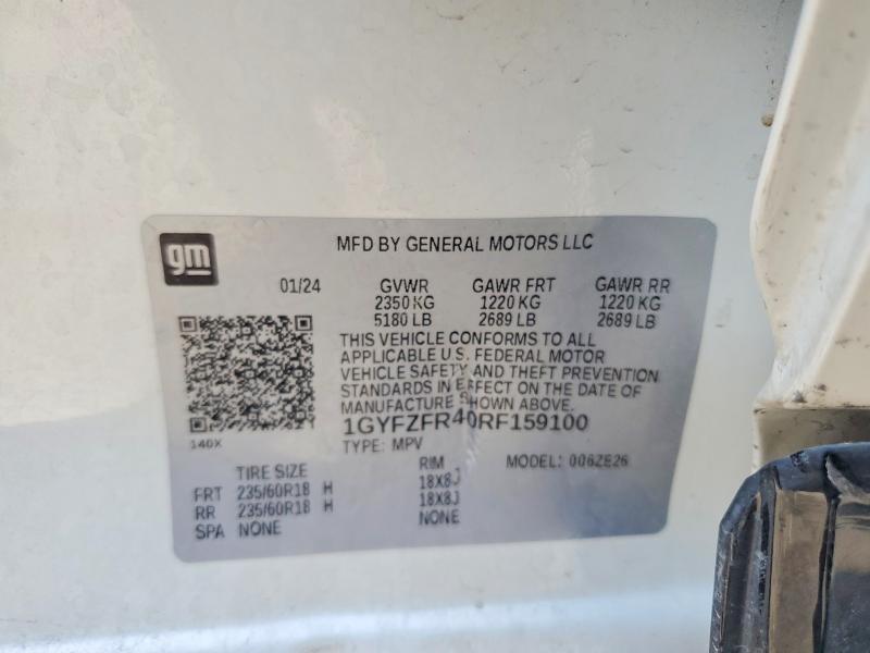 85461745 :رقم المزاد ، 1GYFZFR40RF159100 vin ، 2024 Cadillac Xt4 مزاد بيع