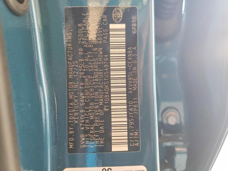 Aukcja sprzedaży 2026 Toyota Camry, vin: 4T1DBADK5TU549764, numer aukcji: 55412796