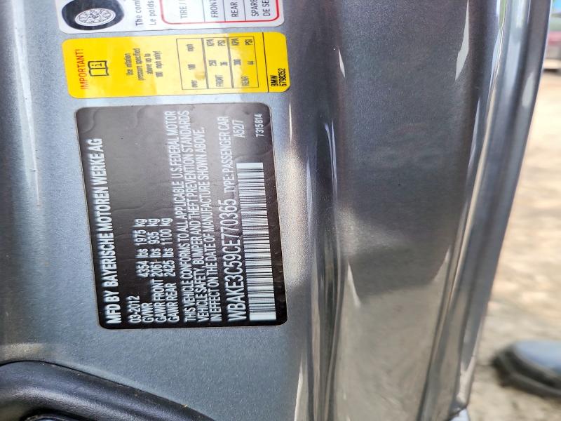 Продажа на аукционе авто 2012 Bmw 328, vin: WBAKE3C59CE770365, номер лота: 58790266