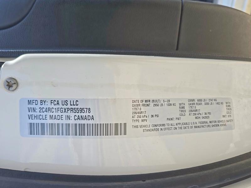 Продажа на аукционе авто 2023 Chrysler Pacifica, vin: 2C4RC1FGXPR559578, номер лота: 59644206