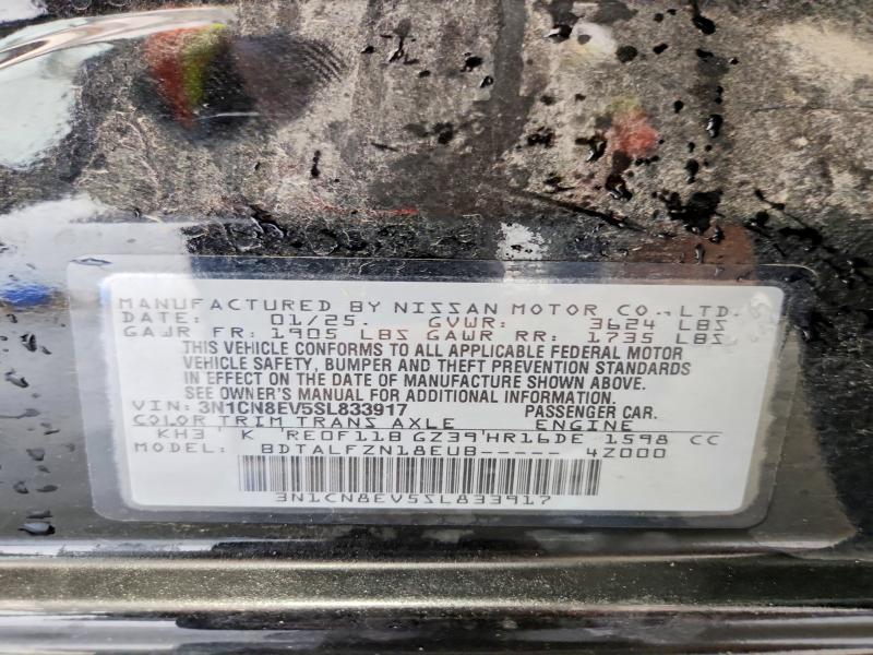 Продажа на аукционе авто 2025 Nissan Versa, vin: 3N1CN8EV5SL833917, номер лота: 57044296