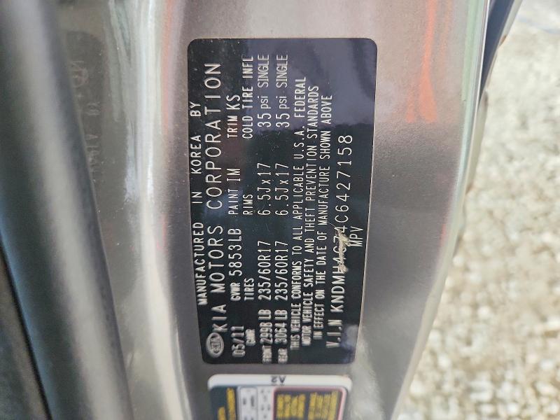 57050696 :رقم المزاد ، KNDMH4C74C6427158 vin ، 2012 Kia Sedona مزاد بيع
