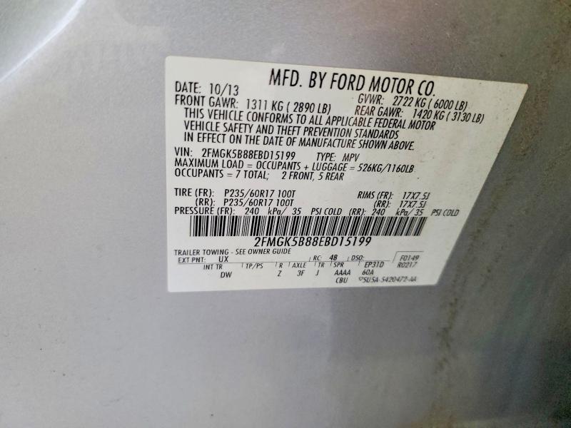 Продаж на аукціоні авто 2014 Ford Flex, vin: 2FMGK5B88EBD15199, номер лоту: 57325906