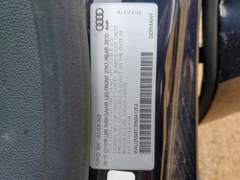 2014 Audi A7 მანქანა იყიდება აუქციონზე, vin: WAU2MAFC7EN041253, აუქციონის ნომერი: 57215206