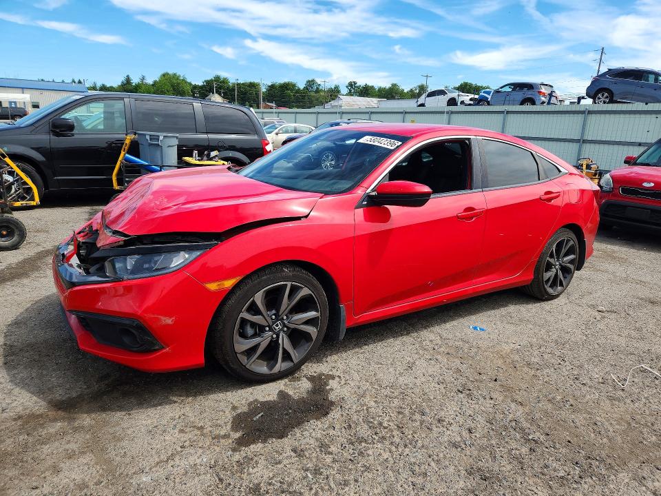 58042396 :رقم المزاد ، 2HGFC2F81KH598500 vin ، 2019 Honda Civic مزاد بيع