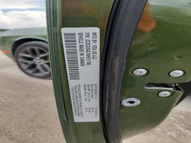 2022 Dodge Challenger მანქანა იყიდება აუქციონზე, vin: 2C3CDZAG7NH211740, აუქციონის ნომერი: 58634626