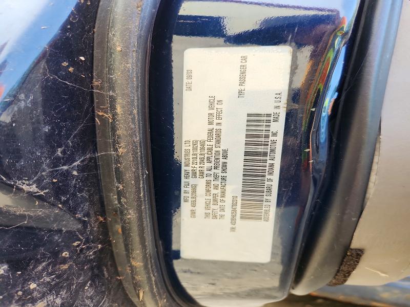 2004 Subaru Legacy მანქანა იყიდება აუქციონზე, vin: 4S3BH625847302310, აუქციონის ნომერი: 55782296