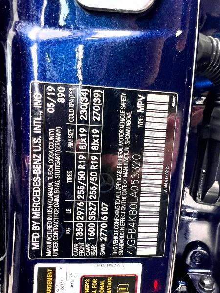 Aukcja sprzedaży 2020 Mercedes-benz Gle, vin: 4JGFB4KB0LA053320, numer aukcji: 58985926