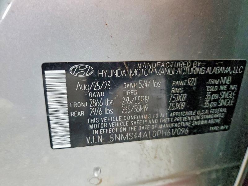 Продаж на аукціоні авто 2023 Hyundai Santa Fe, vin: 5NMS44AL0PH617096, номер лоту: 55782556