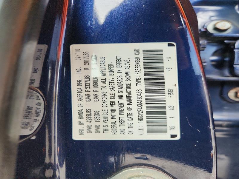 Продажа на аукционе авто 2010 Honda Accord, vin: 1HGCP2F4XAA180468, номер лота: 55428346