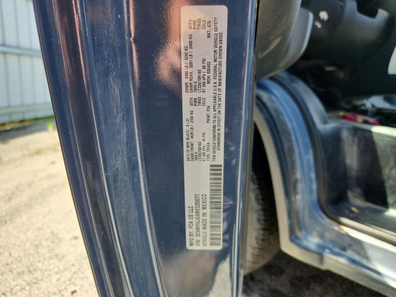 2021 Ram Promaster 3500 მანქანა იყიდება აუქციონზე, vin: 3C6MRVJG6ME535077, აუქციონის ნომერი: 57157086