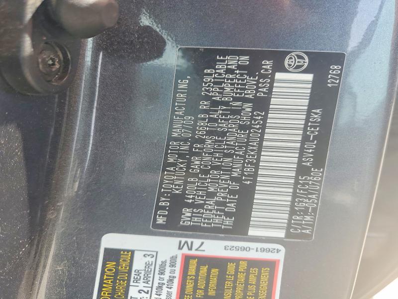 Продажа на аукционе авто 2010 Toyota Camry, vin: 4T1BF3EKXAU024542, номер лота: 55425376
