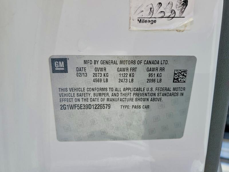 Продажа на аукционе авто 2013 Chevrolet Impala, vin: 2G1WF5E39D1226579, номер лота: 56549676
