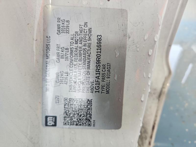 Продаж на аукціоні авто 2024 Chevrolet Camaro, vin: 1G1FA1RS9R0116983, номер лоту: 57482546