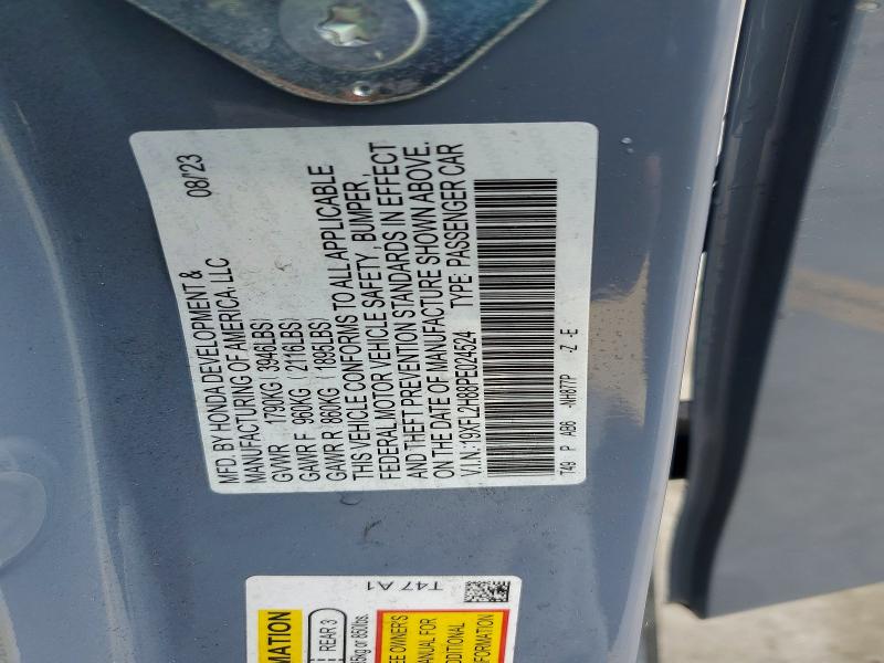 56524516 :رقم المزاد ، 19XFL2H88PE024524 vin ، 2023 Honda Civic مزاد بيع