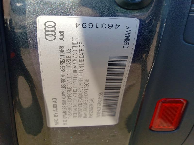Продажа на аукционе авто 2023 Audi A5, vin: WAUFACF57PA024275, номер лота: 57137576