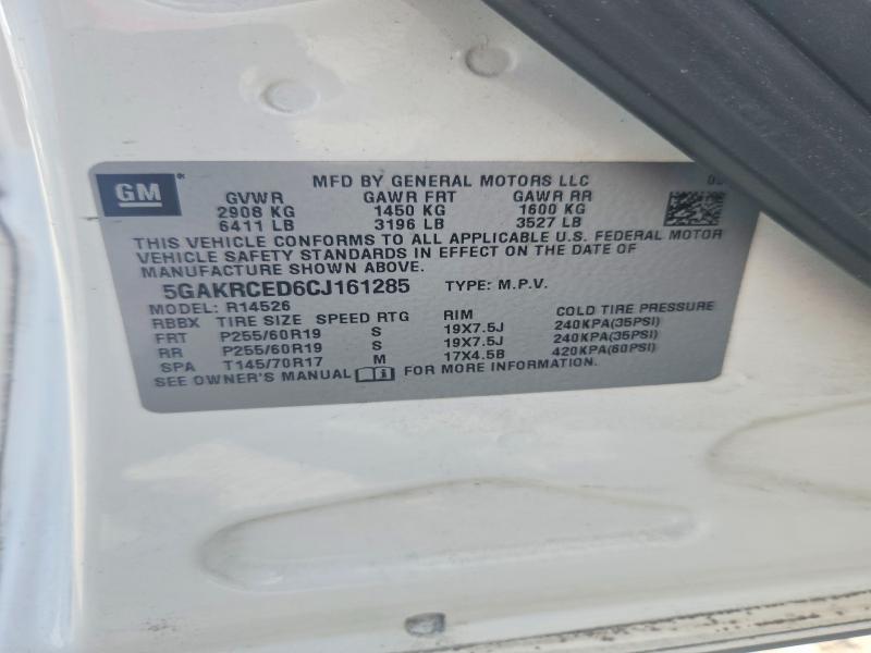 Продаж на аукціоні авто 2012 Buick Enclave, vin: 5GAKRCED6CJ161285, номер лоту: 59088796