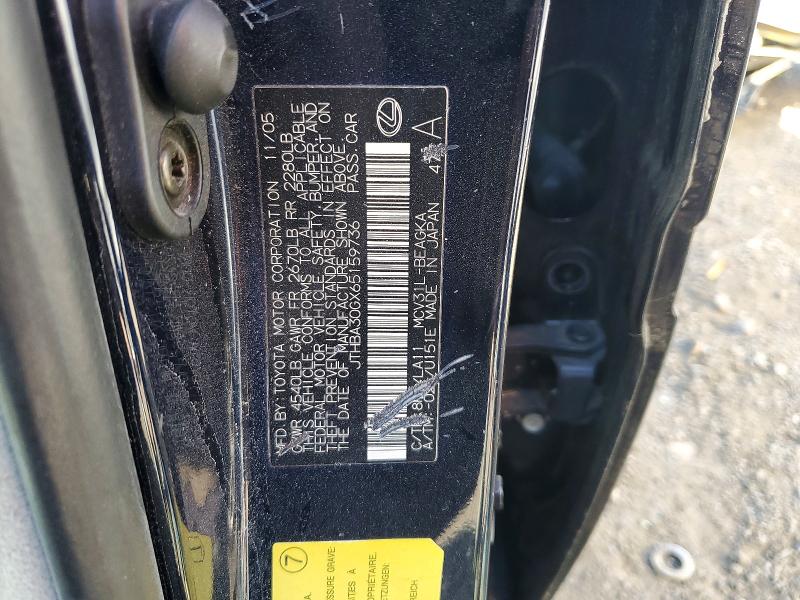 Продажа на аукционе авто 2006 Lexus Es, vin: JTHBA30GX65159736, номер лота: 54631126