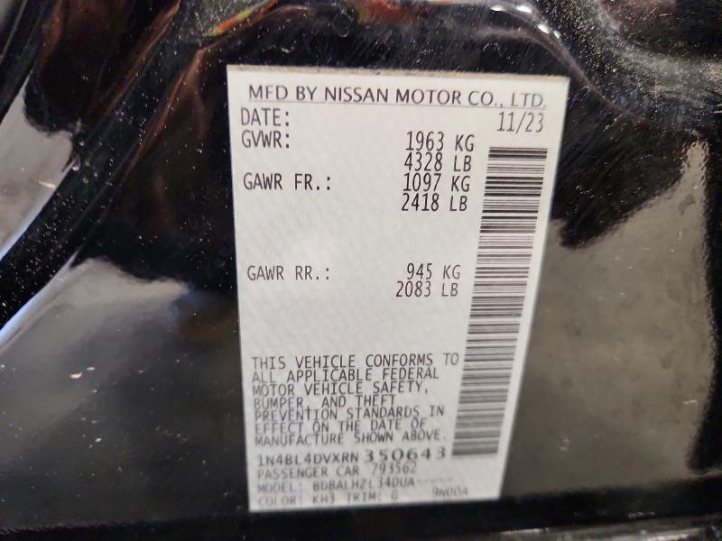 Продаж на аукціоні авто 2024 Nissan Altima, vin: 1N4BL4DVXRN350643, номер лоту: 57411186
