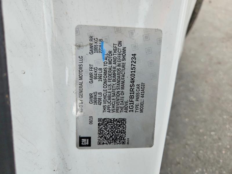 Aukcja sprzedaży 2019 Chevrolet Camaro, vin: 1G1FB1RS4K0157234, numer aukcji: 59086696