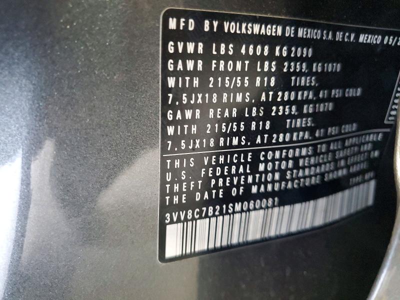 Продажа на аукционе авто 2025 Volkswagen Taos, vin: 3VV8C7B21SM060081, номер лота: 57761856