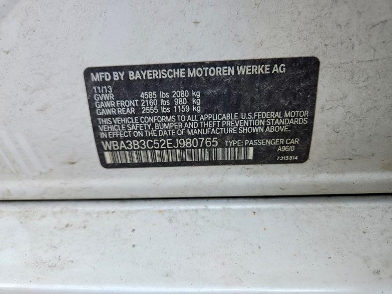 Aukcja sprzedaży 2014 Bmw 328, vin: WBA3B3C52EJ980765, numer aukcji: 56349486