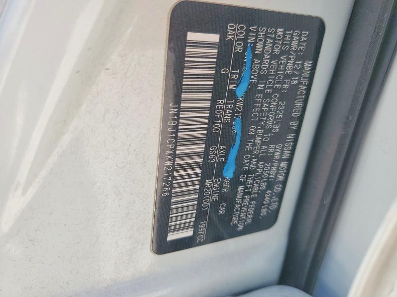 Продажа на аукционе авто 2019 Nissan Rogue Sport, vin: JN1BJ1CPXKW217286, номер лота: 56511776