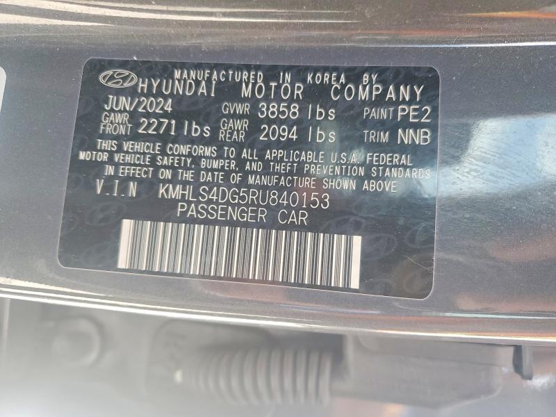 56486896 :رقم المزاد ، KMHLS4DG5RU840153 vin ، 2024 Hyundai Elantra مزاد بيع