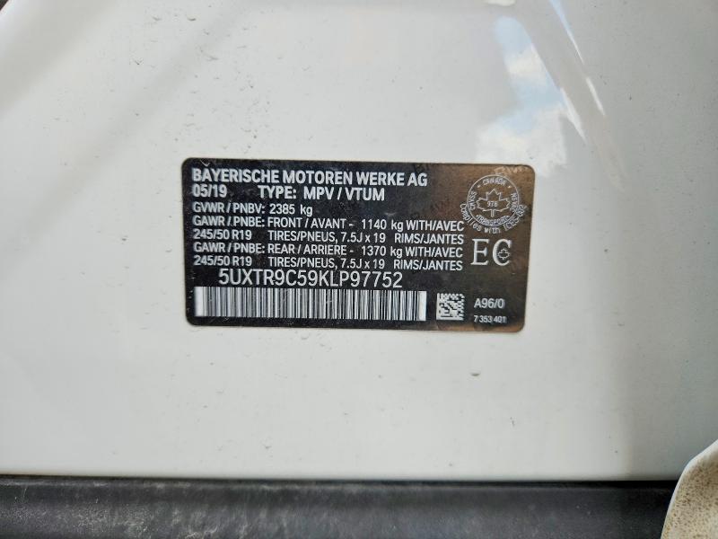 Продажа на аукционе авто 2019 Bmw X3, vin: 5UXTR9C59KLP97752, номер лота: 58097566