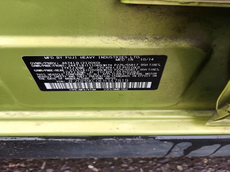 2014 Subaru Xv Crosstrek მანქანა იყიდება აუქციონზე, vin: JF2GPBKC0EH347819, აუქციონის ნომერი: 58298576