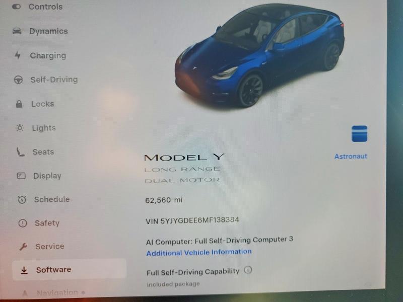 Aukcja sprzedaży 2021 Tesla Model Y, vin: 5YJYGDEE6MF138384, numer aukcji: 57070496