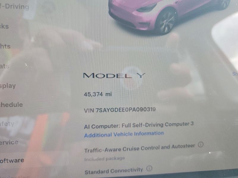 Продажа на аукционе авто 2023 Tesla Model Y, vin: 7SAYGDEE0PA090319, номер лота: 54207186